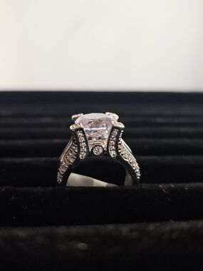8.84CTW CZ BRIDAL SET / STATEMENT RING (5.35CTW DEW) -SIZE 6